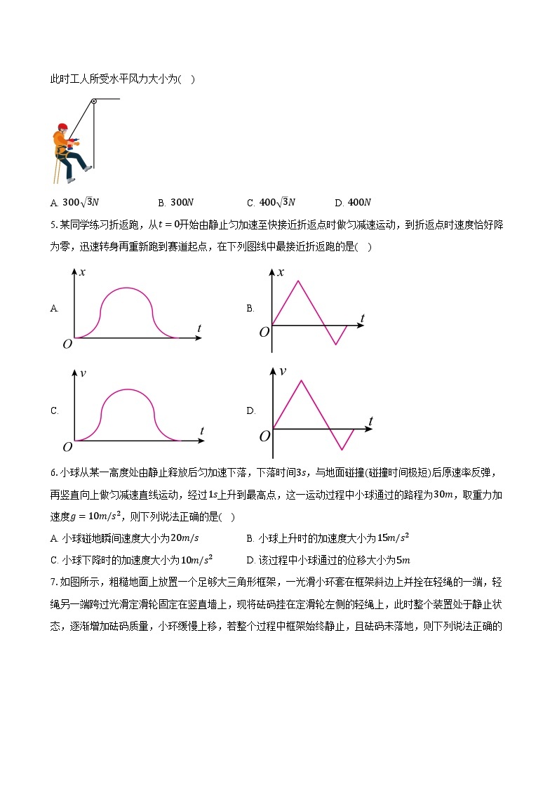 2023-2024学年辽宁省丹东市高一（上）期末质量检测物理试卷(含解析）02