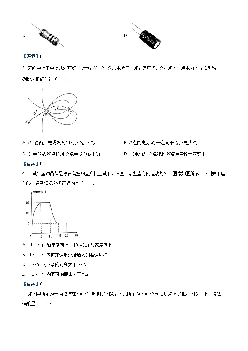 2021届山东省滨州市高三（上）期末物理试题02