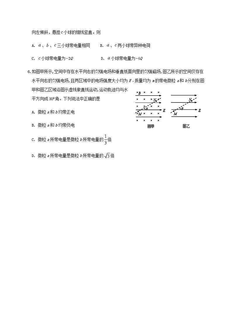 四川省三台中学实验学校2020-2021学年高二上学期期末适应性考试物理试题第3页