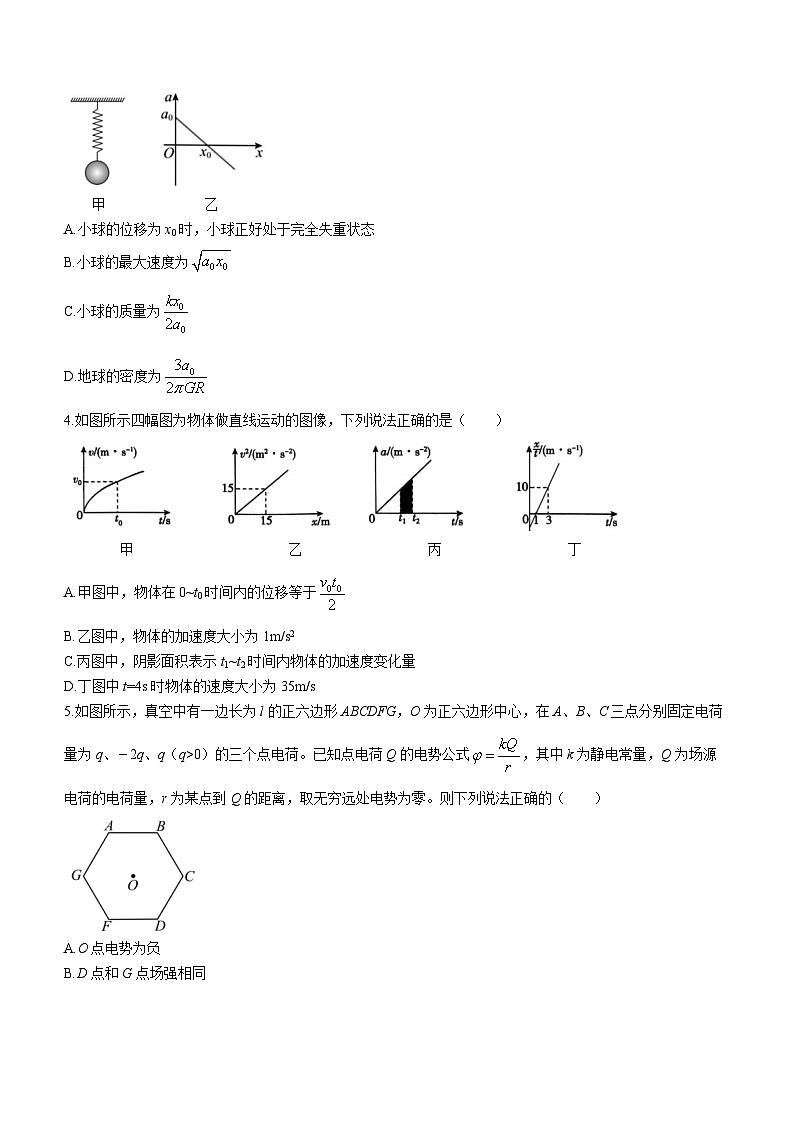 2024届湖南省岳阳市高三上学期教学质量监测（一模）物理试题02