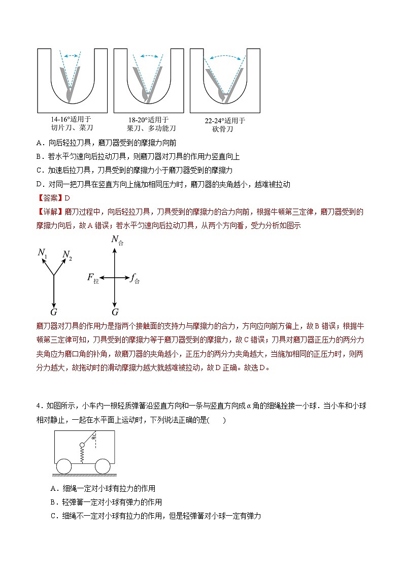 专题三   《相互作用》信息优化卷（能力B）-备战高考物理一轮复习单元信息优化AB卷03