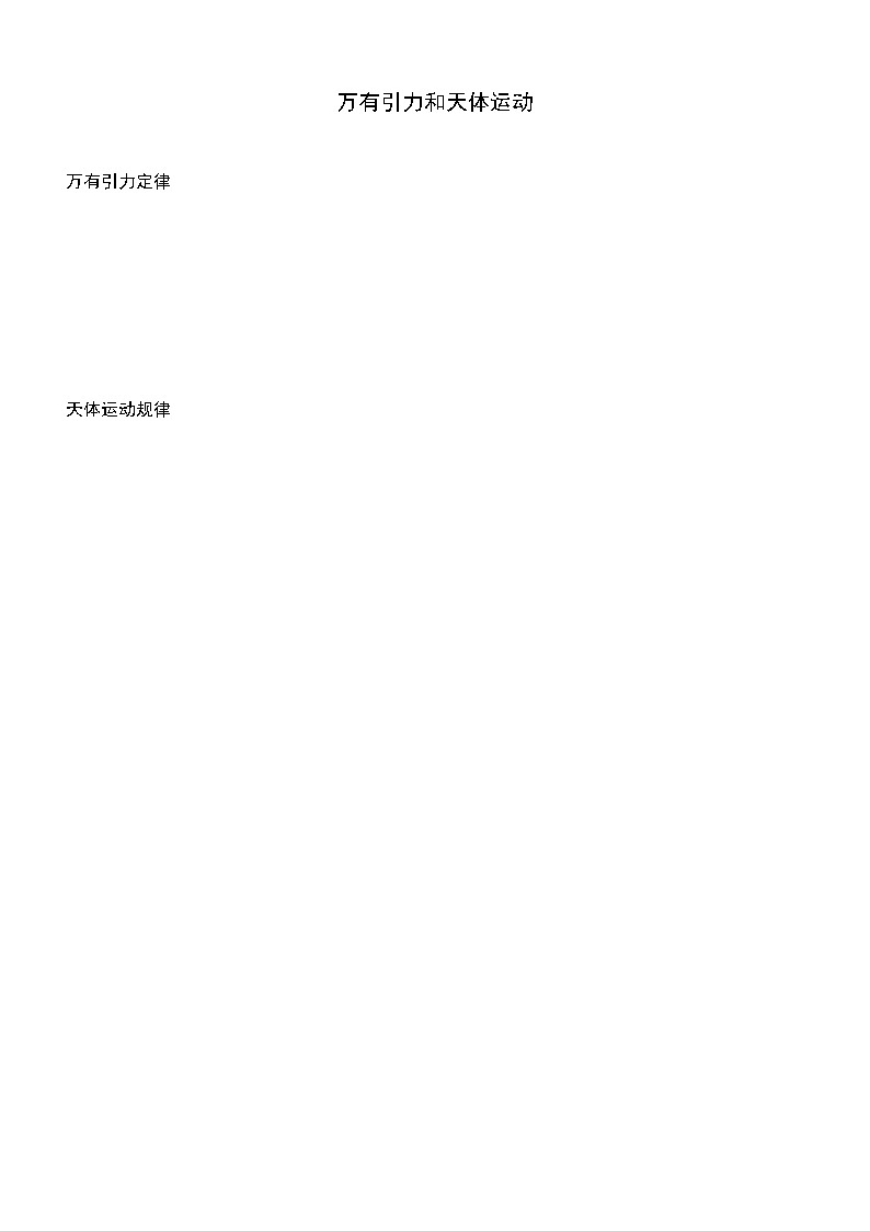 第七章 万有引力与宇宙航行+高考二轮专题+-2023-2024学年高一下学期物理人教版（2019）必修第二册第1页