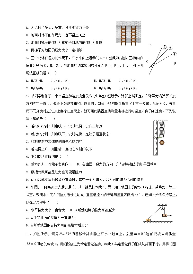 安徽省亳州市第二完全中学2023-2024学年高一上学期期末考试物理试题02