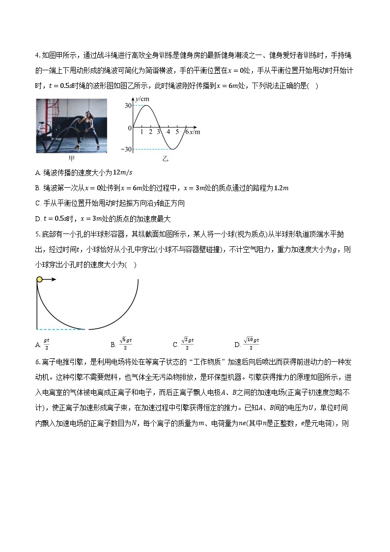 2023-2024学年河北省部分高中高三（上）期末联考物理试卷(含解析）02