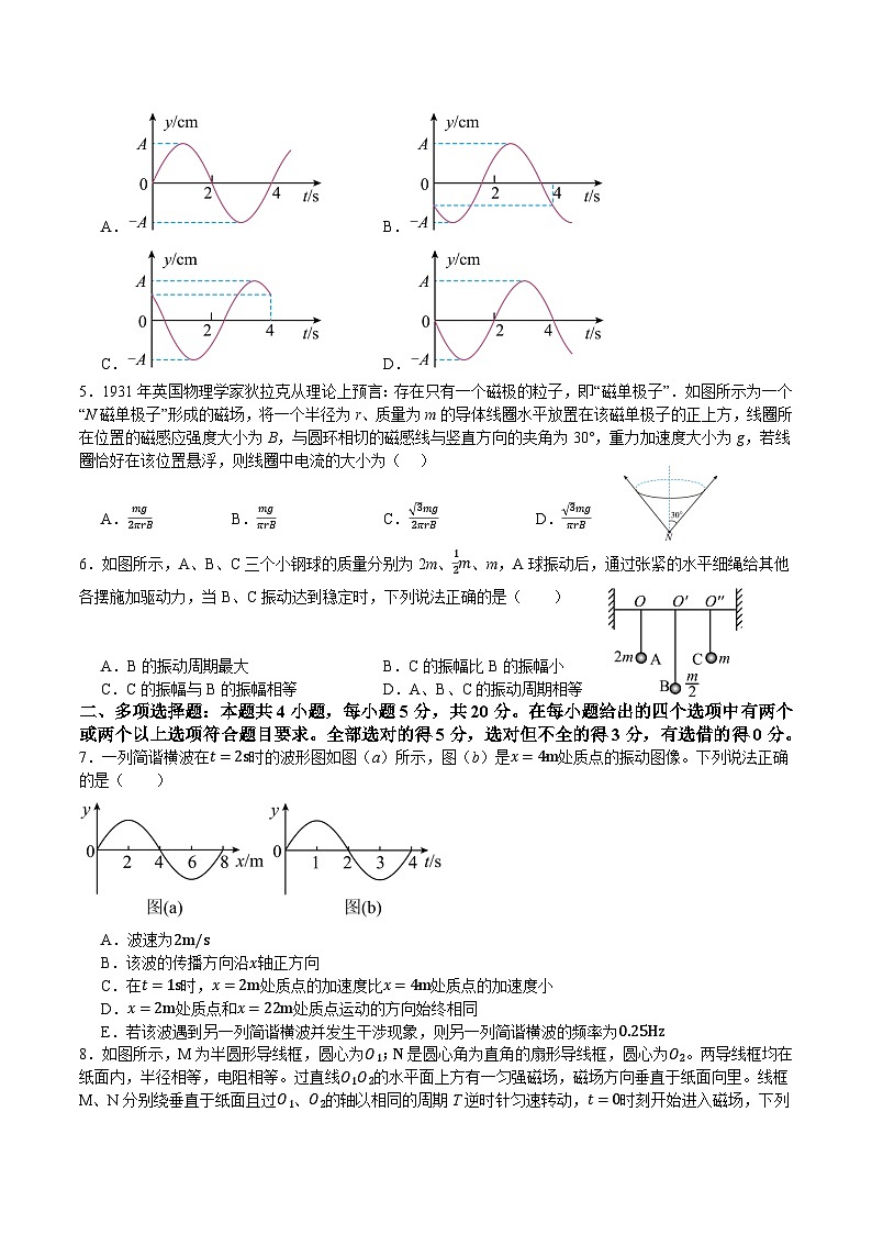湖南省株洲市第十三中学2023-2024学年高二上学期期末检测物理试卷02