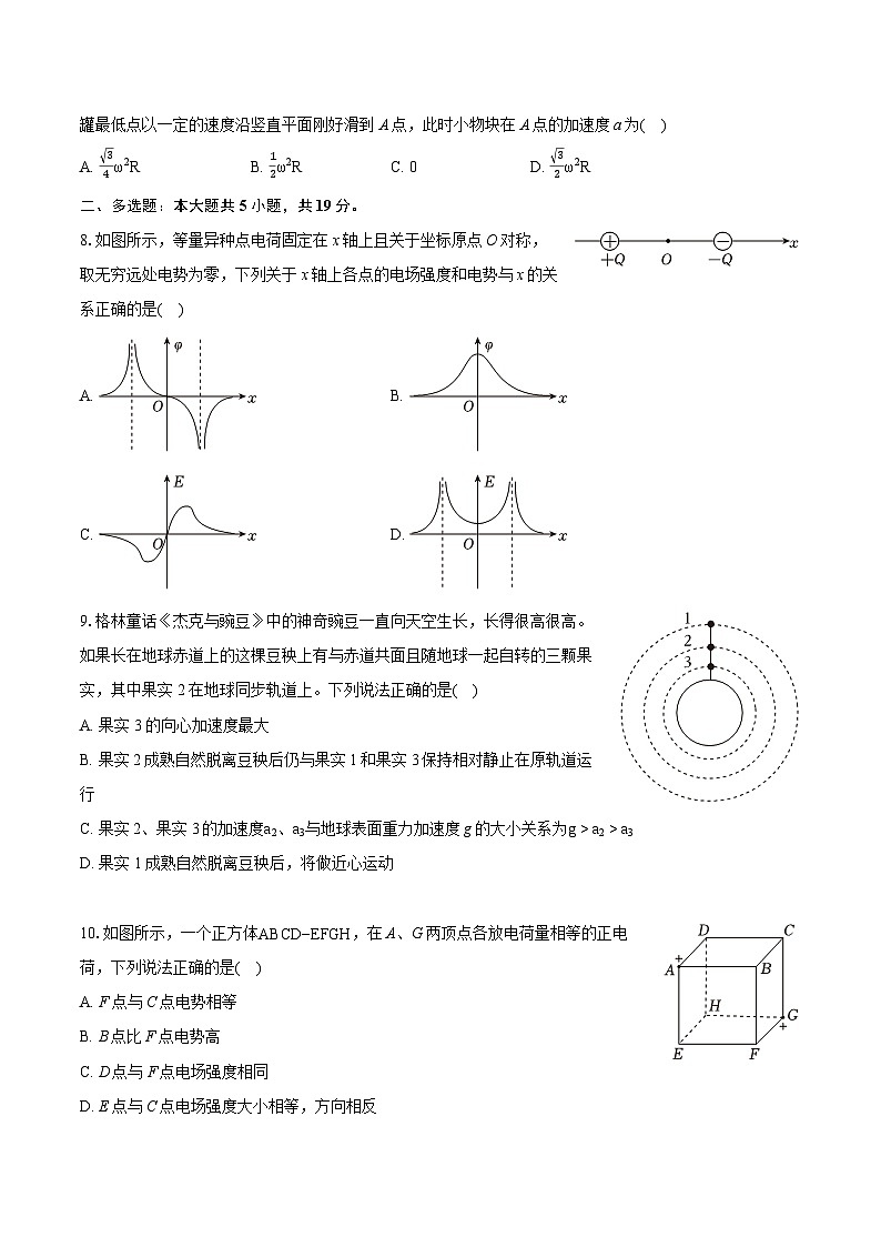 2022-2023学年山东省滨州市高一（下）期末物理试卷（含详细答案解析）03