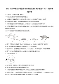 2022-2023学年辽宁省沈阳市市级重点高中联合体高一（下）期末物理试卷（含详细答案解析）