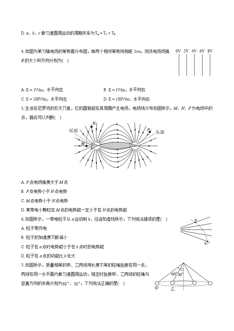 2022-2023学年辽宁省鞍山市普通高中高一（下）期末物理试卷（A卷）（含详细答案解析）第2页
