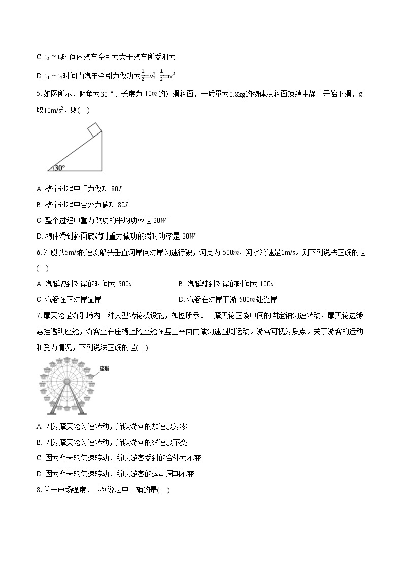 2022-2023学年天津市东丽区高一（下）期末物理试卷（含详细答案解析）02