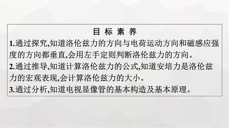 人教版（广西专用）高中物理选择性必修第二册第1章安培力与洛伦兹力2磁场对运动电荷的作用力课件04