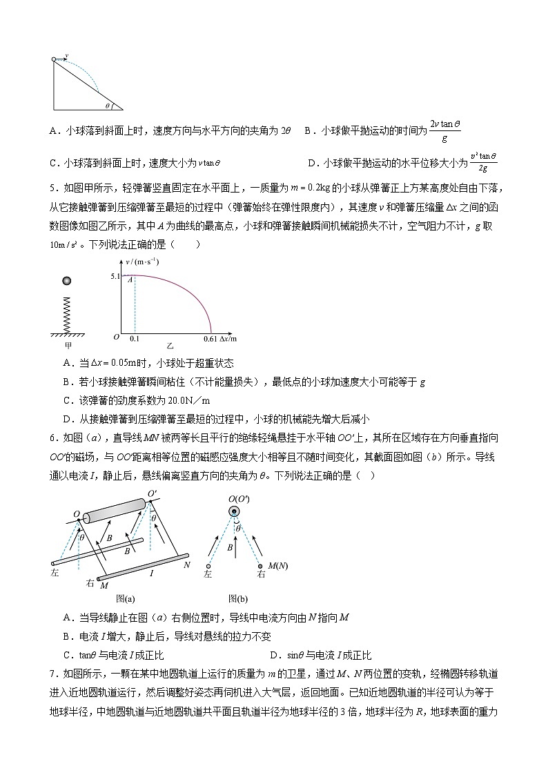 【开学摸底考】高三物理（浙江专用）-2023-2024学年高中下学期开学摸底考试卷.zip02