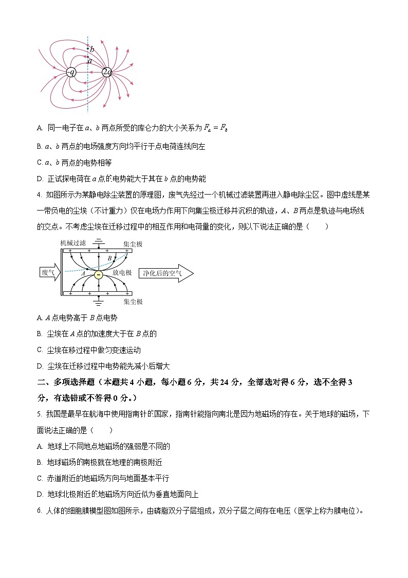 福建省福州市福清市高中联合体2023-2024学年高二上学期期末联考物理试题（Word版附解析）02
