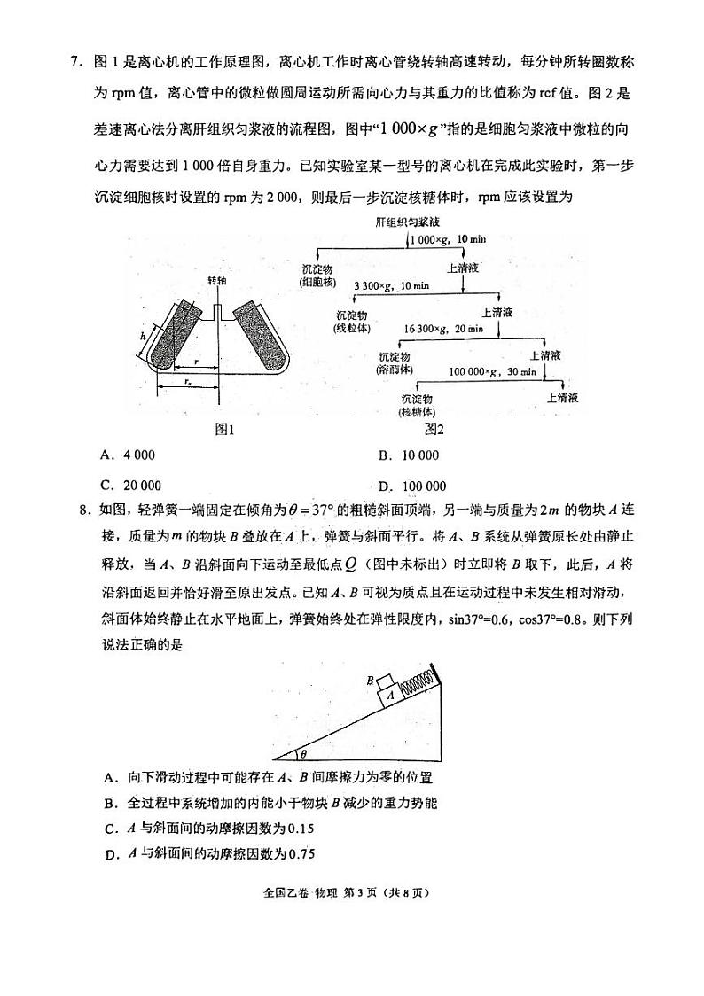 陕西省安康2023_2024高三物理上学期10月月考试题pdf第3页