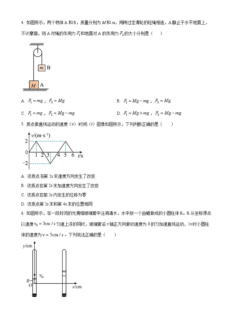 四川省叙永第一中学2023-2024学年高一上学期期末考试物理试卷（Word版附解析）第2页