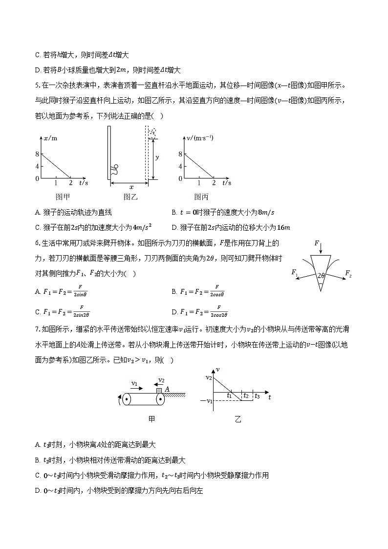 2023-2024学年安徽省合肥重点学校高一（上）期末物理试卷（含解析）02