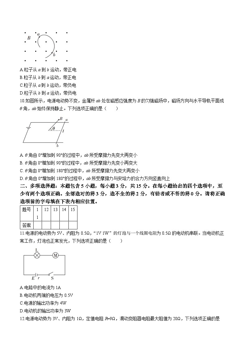 2024太原高二上学期期末考试物理含答案03