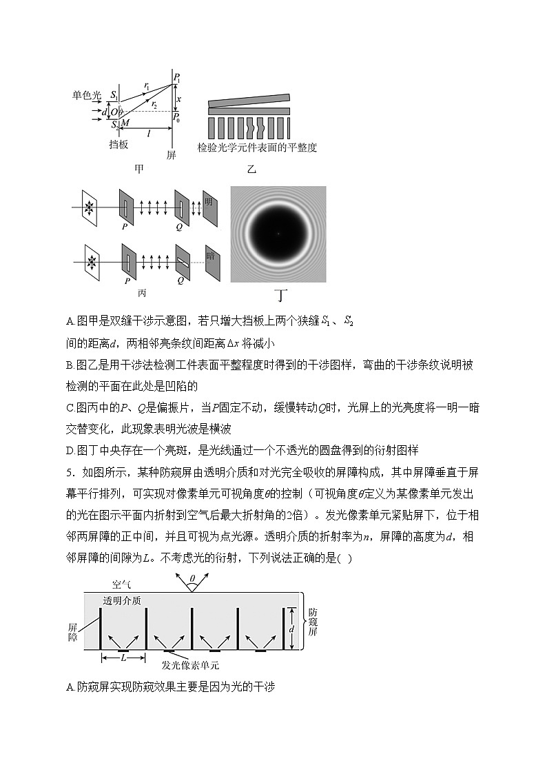 （4）光的干涉——2024届高考二轮复习光学专练提能(含答案)第2页