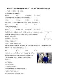 2022-2023学年湖南省郴州市高一（下）期末物理试卷（合格考）（含详细答案解析）