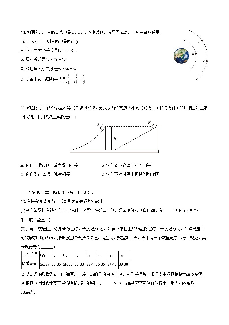 2022-2023学年湖南省株洲市高一（下）期末物理试卷（含详细答案解析）03