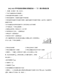 2022-2023学年陕西省渭南市澄城县高一（下）期末物理试卷（含详细答案解析）