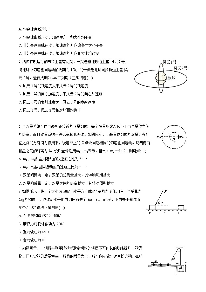 2022-2023学年云南省文山州马关一中高一（下）期末物理试卷（含详细答案解析）02