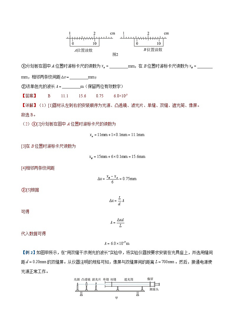 备战2024年高考物理一轮重难点复习讲义 实验15+ 用双缝干涉实验测光的波长【全攻略】03