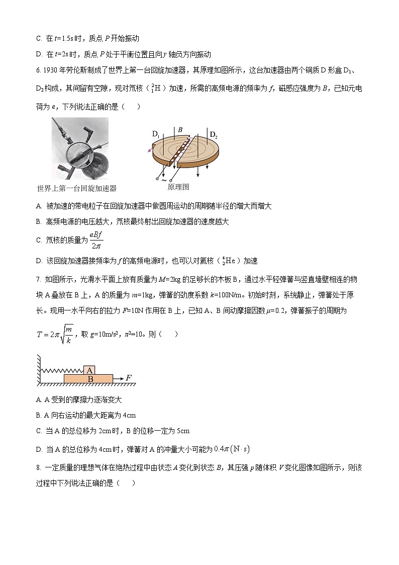 2024黑龙江省“六校联盟”高三下学期联合适应性测试物理含解析第3页