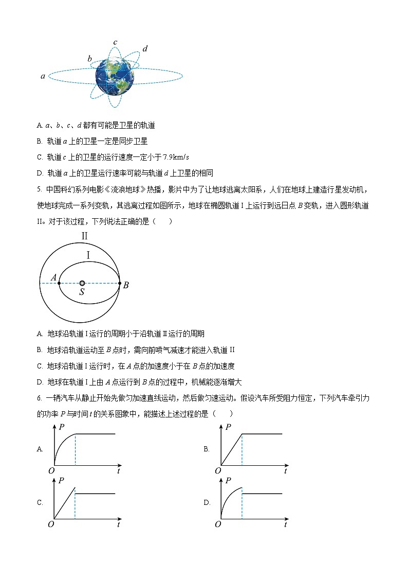 江苏省扬州市宝应县高一下学期期中物理试题（原卷版）第2页