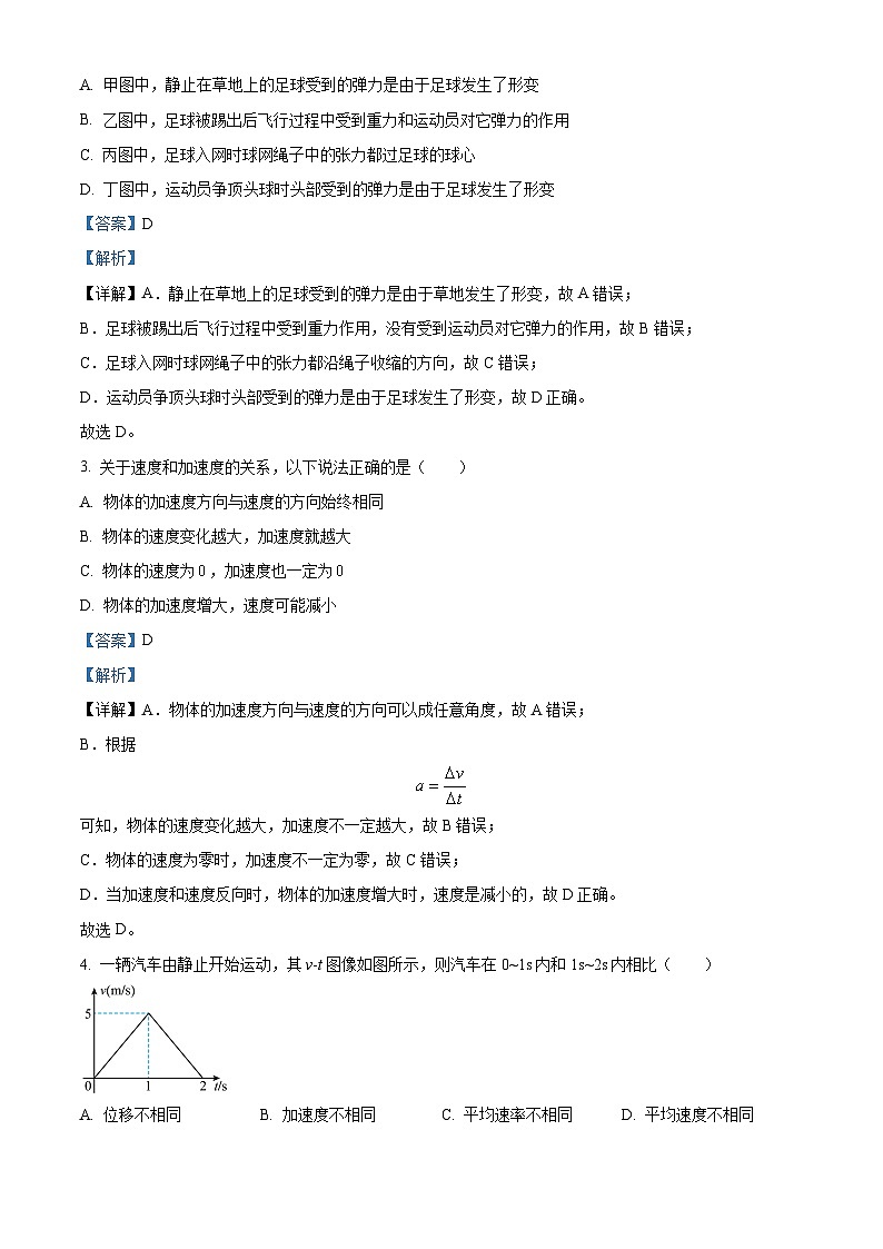 江苏省南通中学高一下学期英才班期中测试物理试题（解析版）第2页