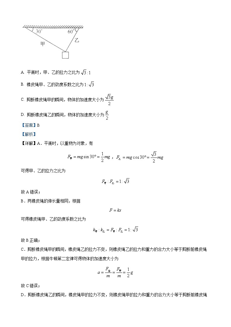 24，河南省开封市五校2023-2024学年高一上学期1月期末考试物理试题第3页