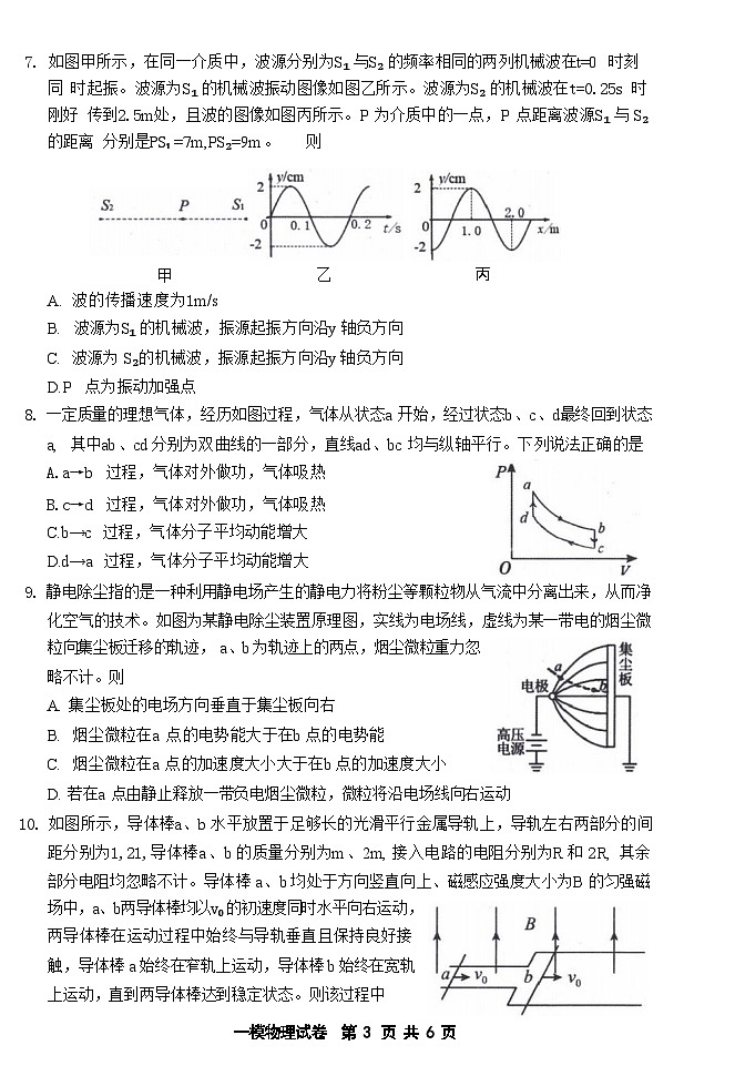 2024届江西省上饶市高三下学期第一次高考模拟考试 物理 （Word版）第3页