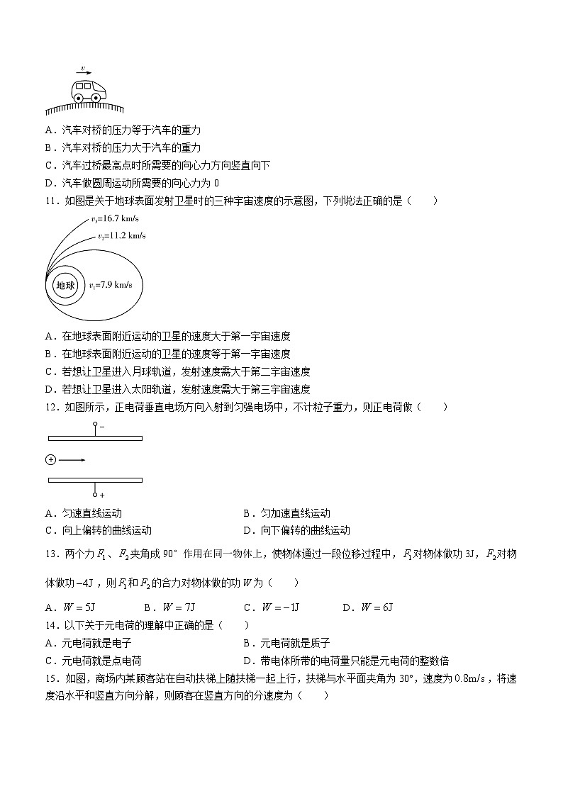 湖南省平江县第三中学等多校2023-2024学年高二下学期学业水平合格性考试仿真模拟联考物理试题（专家版五）物理试题第3页
