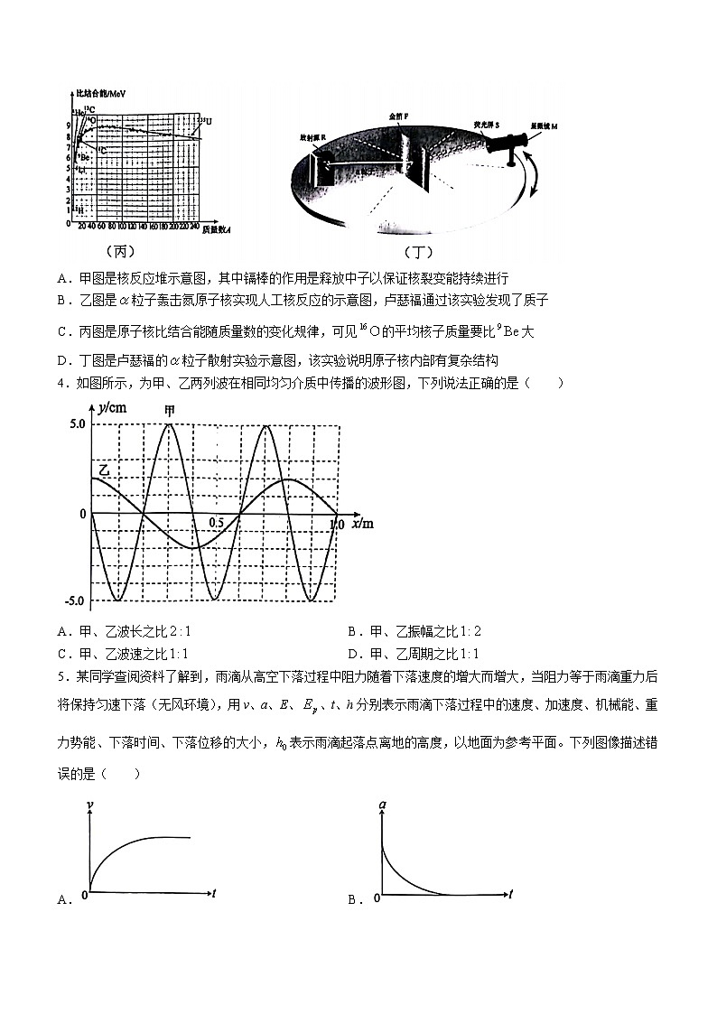 2024浙江省新阵地教育联盟高三下学期开学考试物理含答案02