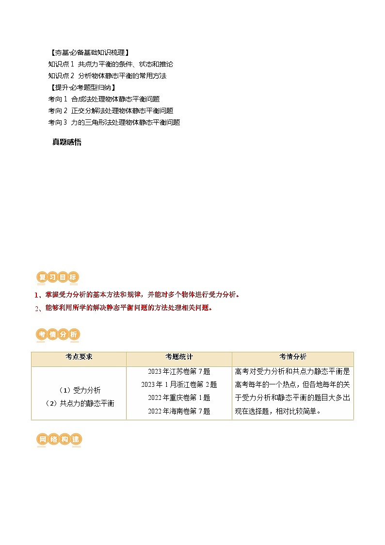 最新高考物理一轮复习【讲通练透】 第08讲 受力分析 共点力平衡（讲通）02