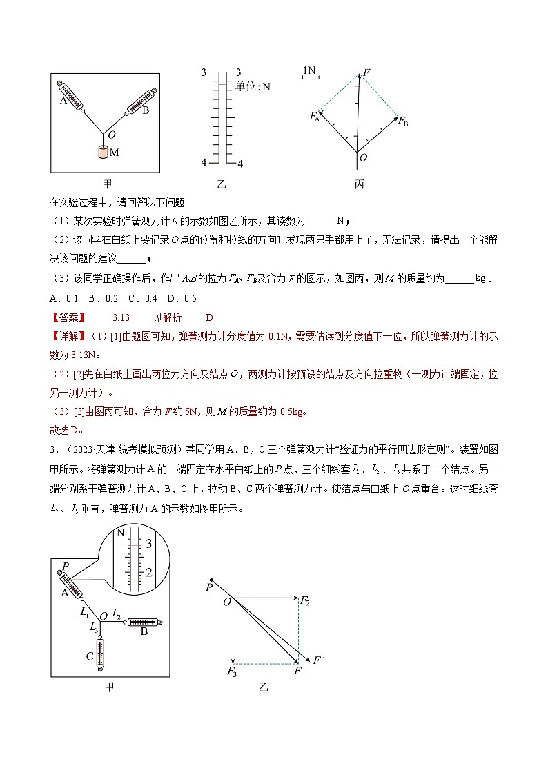 第11讲 探究两个互成角度的力的合成规律（练透）（教师版）第3页