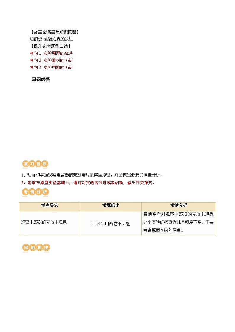 最新高考物理一轮复习【讲通练透】 第41讲 观察电容器的充、放电现象（讲通）02