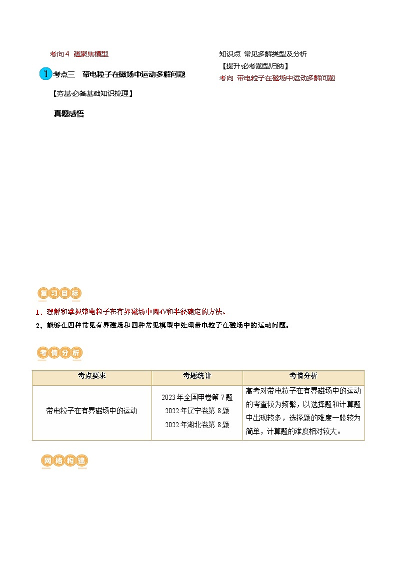 最新高考物理一轮复习【讲通练透】 第51讲 带电粒子在有界匀强磁场中的运动（讲通）02