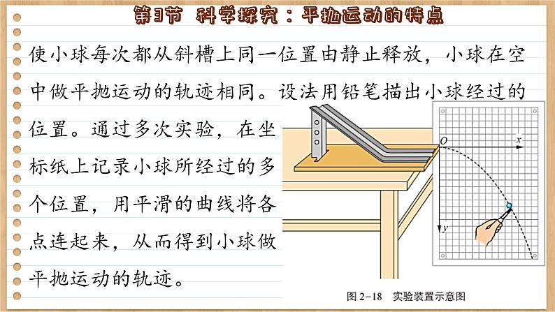 鲁科版高中物理必修第二册 第2章  第3节  科学探究：平抛运动的特点  PPT课件07