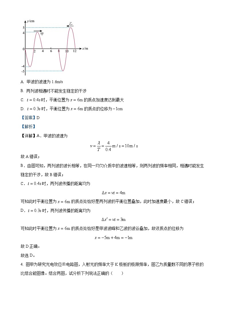 2024届安徽省合肥市第一中学高三上学期期末联考（省十联考）物理试题  （解析版）第3页