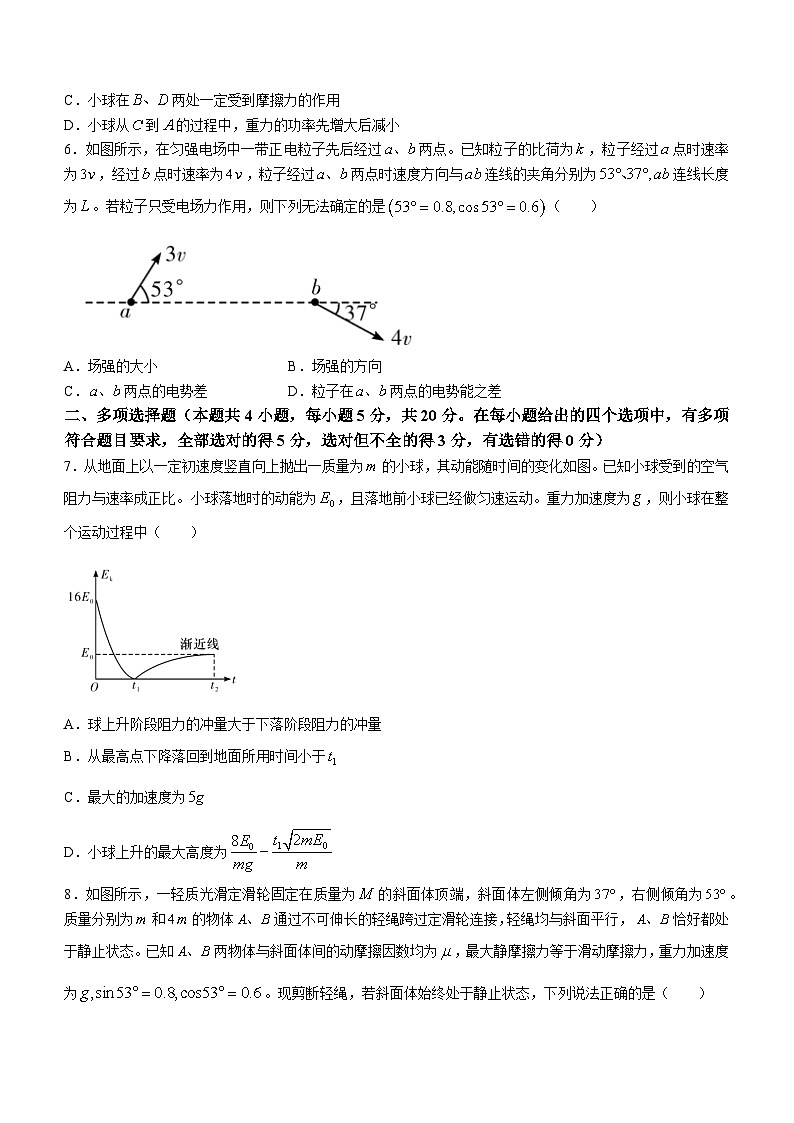 2024届湖南师范大学附属中学高三下学期第六次月考物理试题 Word版第3页