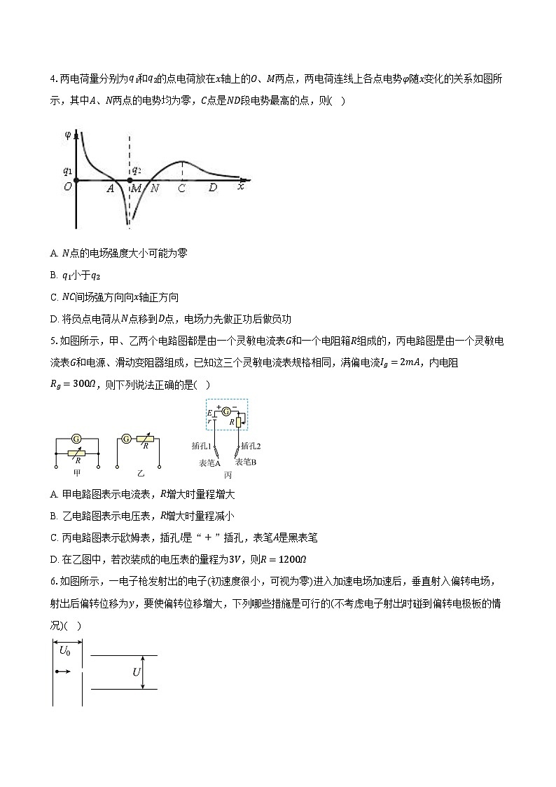 2023-2024学年四川省眉山市彭山区第一中学高二（下）开学考试物理试卷（含解析）02