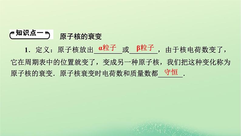 2024春高中物理第五章原子核2放射性元素的衰变课件（人教版选择性必修第三册）第5页