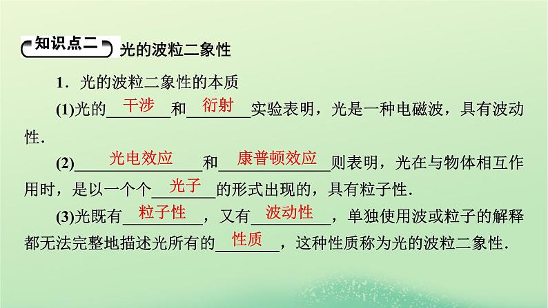 2024春高中物理第四章波粒二象性第三节光的波粒二象性第四节德布罗意波第五节不确定性关系课件（粤教版选择性必修第三册）06