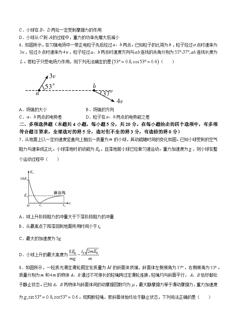 2024湖南师大附中高三下学期第六次月考物理试卷含答案03