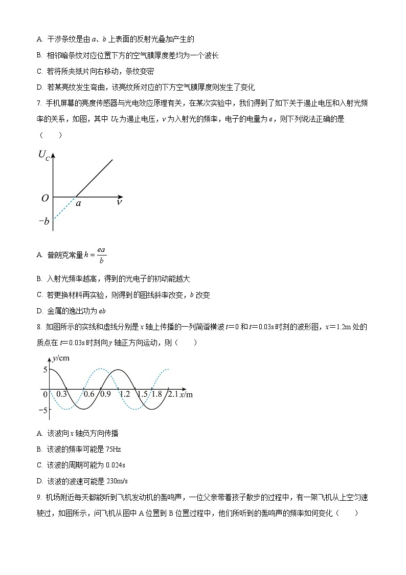 精品解析：江苏省南京市名校2023-2024学年高三下学期2月期初联考物理试题（原卷版）第3页