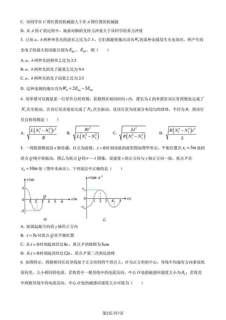 2024届东北三省联考高三一模物理试题（原卷版）第2页