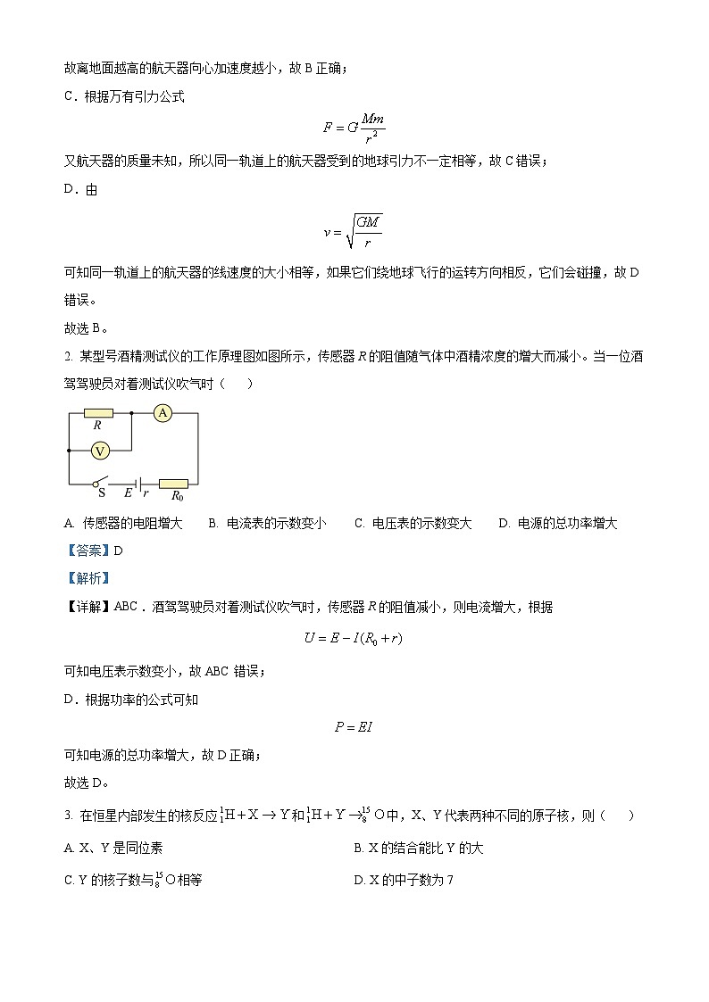 2024届江苏省南京外国语学校等决胜新高考高三下学期2月大联考试题 物理 （解析版）第2页