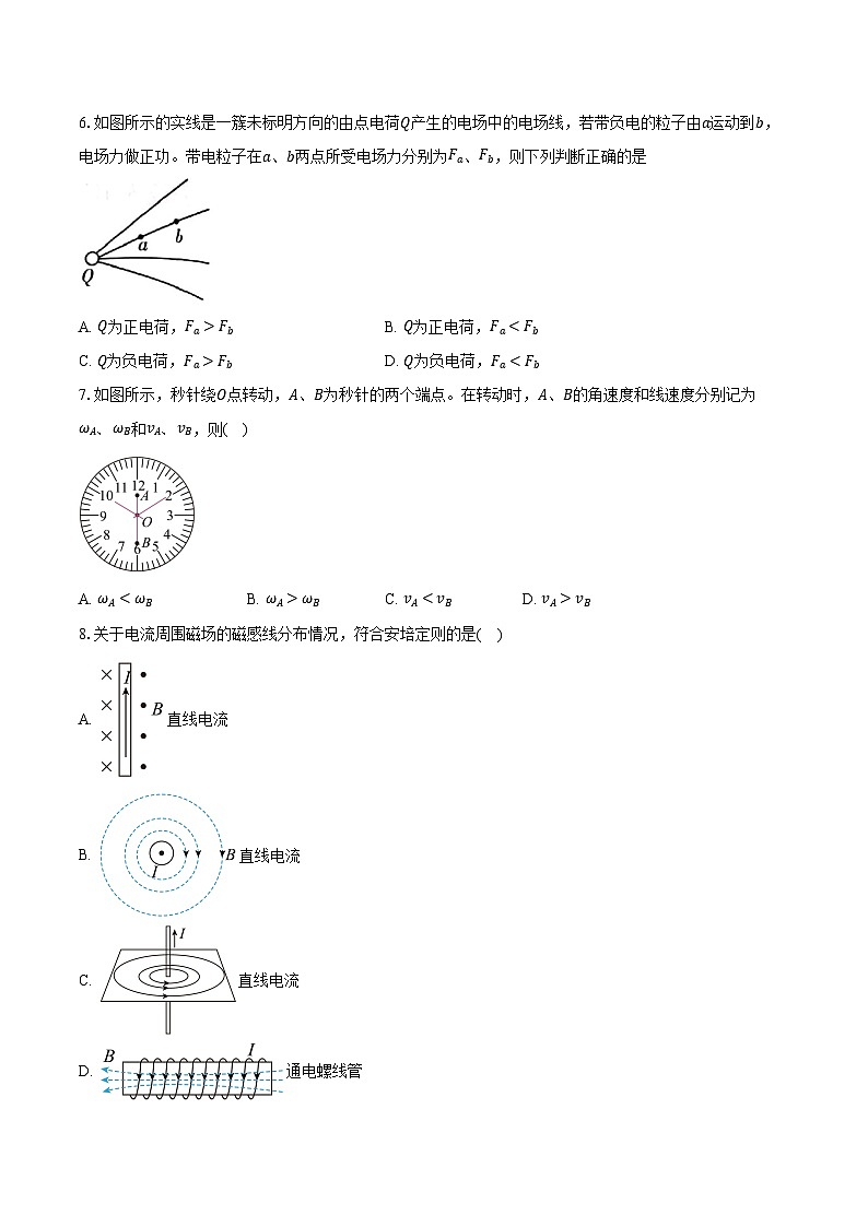 2023-2024学年湖南省平江县高二（下）学业水平合格性仿真模拟物理试卷（专家版六）（含解析）02