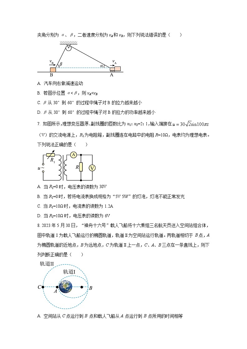 2024届黑龙江省铁力市马永顺中学高三上学期期末考试物理试题（Word版）第3页