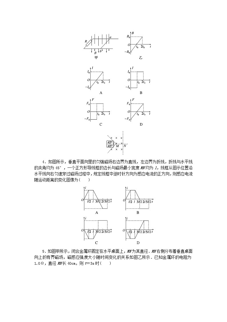 2023版新教材高中物理第二章电磁感应及其应用专项5电磁感应中的图像问题课时作业教科版选择性必修第二册02